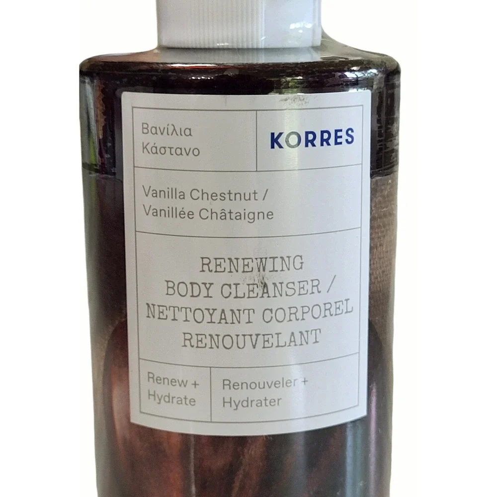 KORRES Vanilla Chestnut Renewing Body Cleanser Shower Gel 400ml / 13.5‎ oz ~ NEW